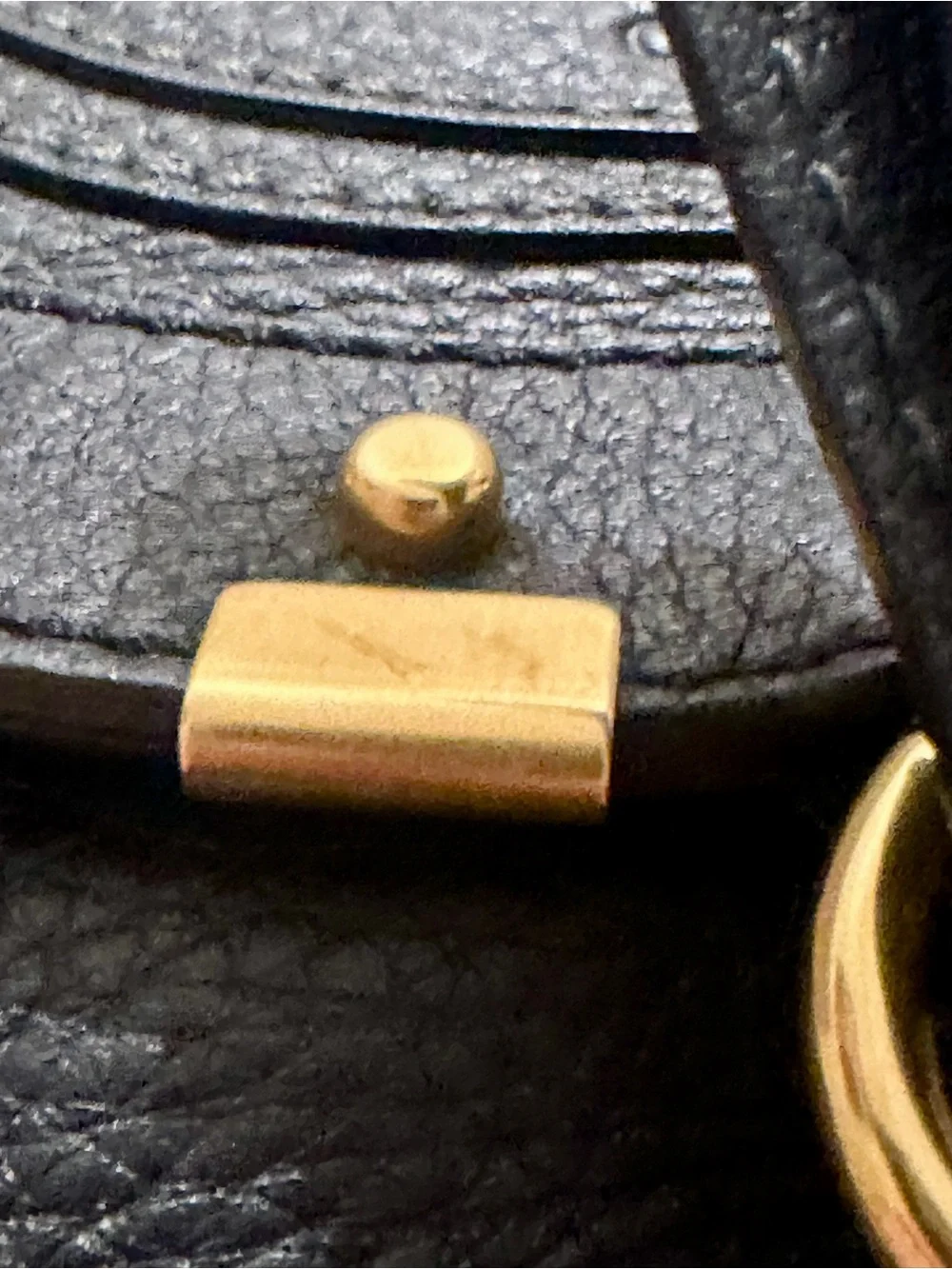 Chloé Midnight Navy Leather Small Marcie Saddle Crossbody with Gold Studs - Picture 4 of 10